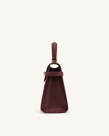 Elise Large Top Handle Bag - Claret