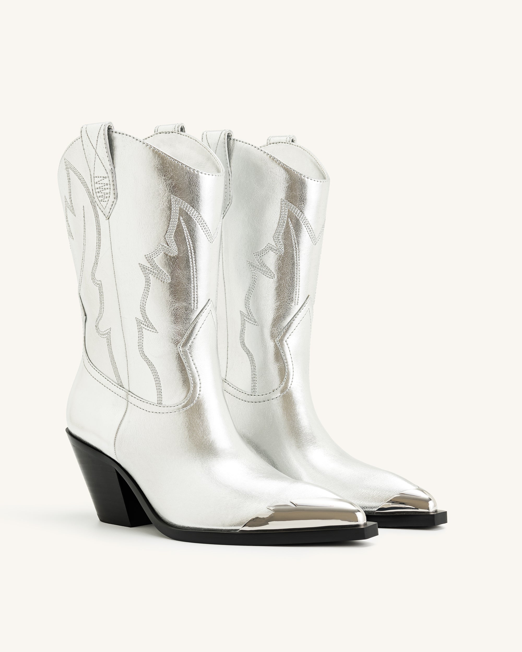 Cowboy cheap boots silver