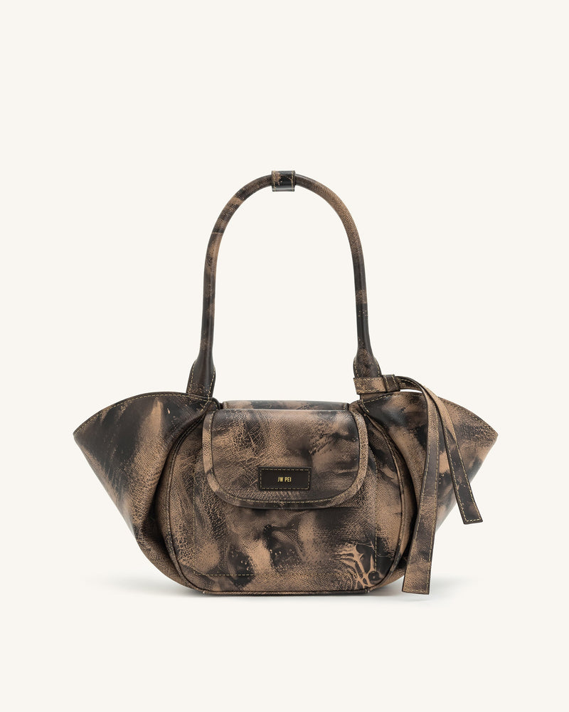 Zoey Pockets Shoulder Bag - Brown