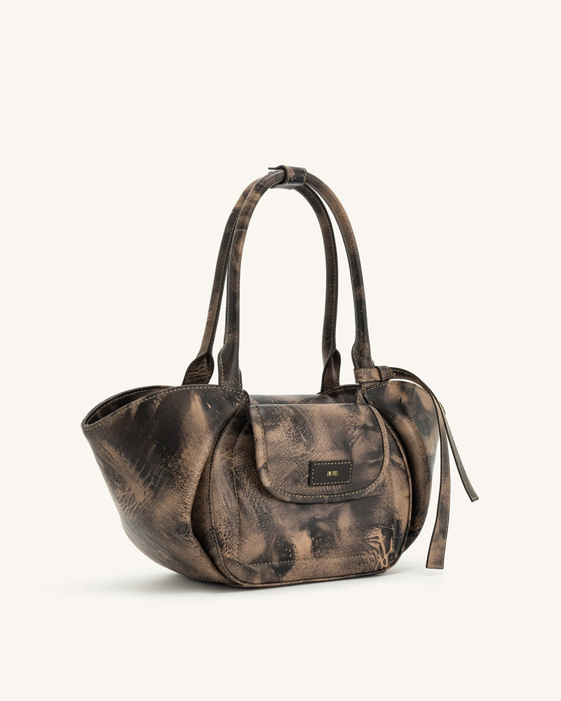 Zoey Pockets Shoulder Bag - Brown