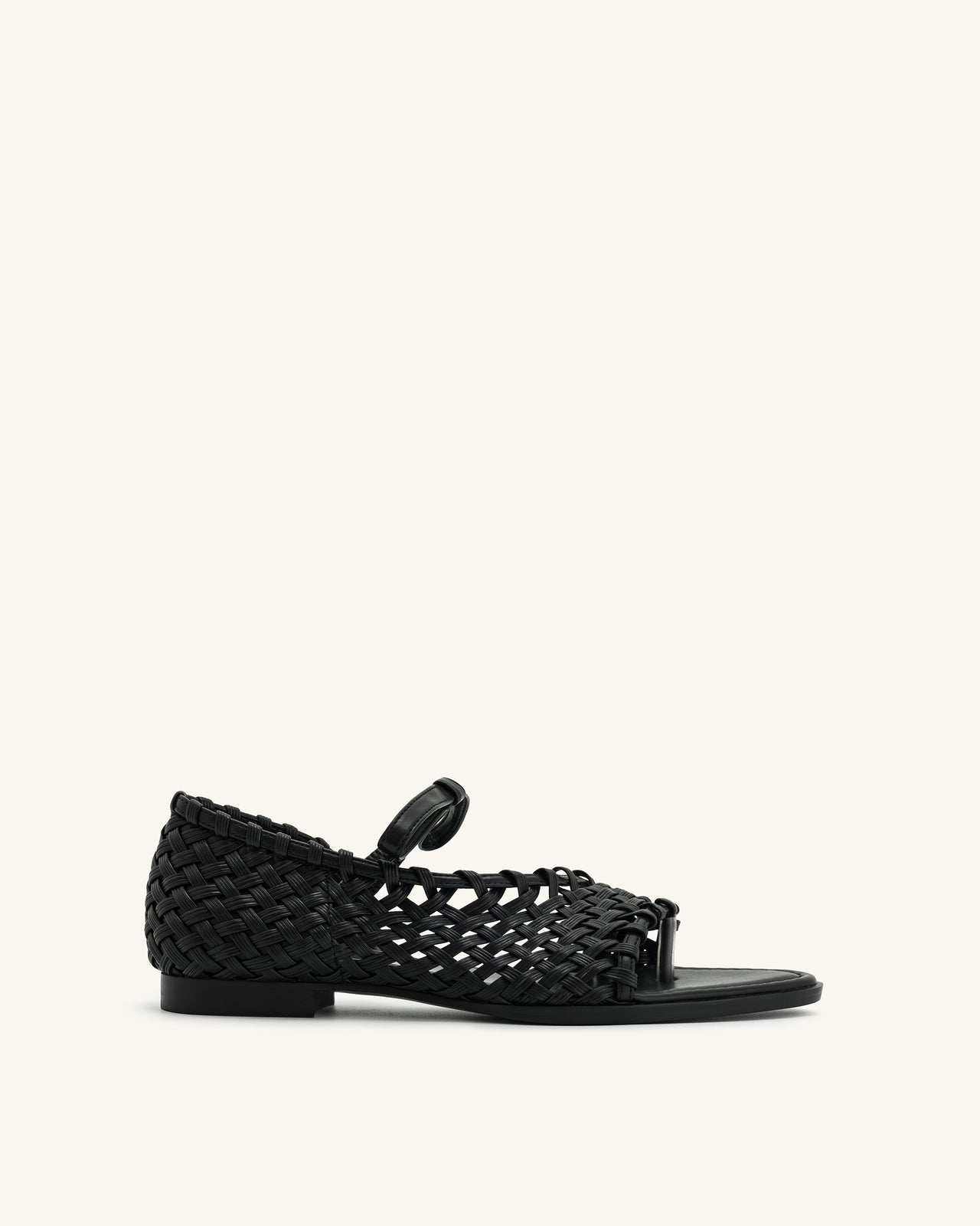 Jocelyn Weave Strap Flip-flops - Black