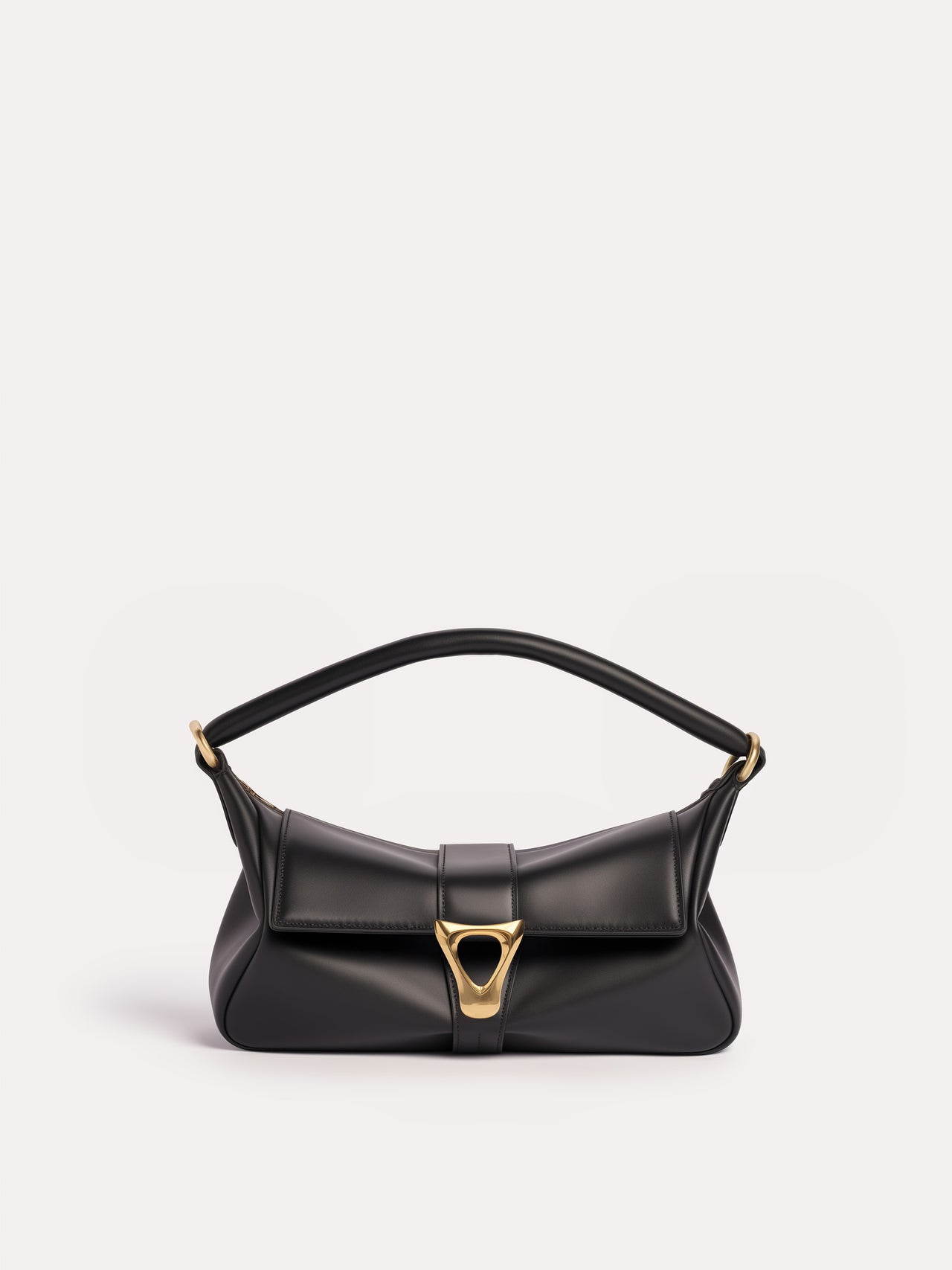 Josephine Minimalist Top Handle Bag - Black