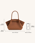 Hana Medium Faux Suede Tote Bag - Brown