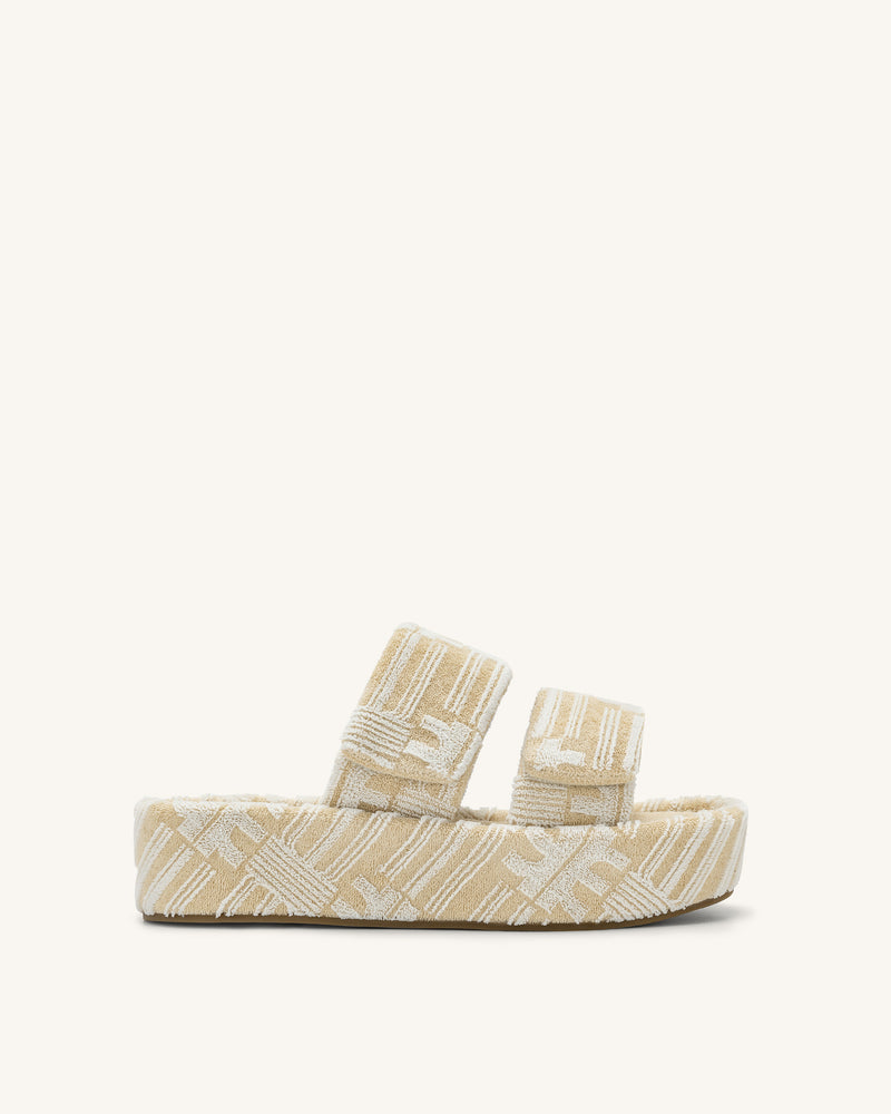 Lexi Terry Slide Sandal - OatMilk