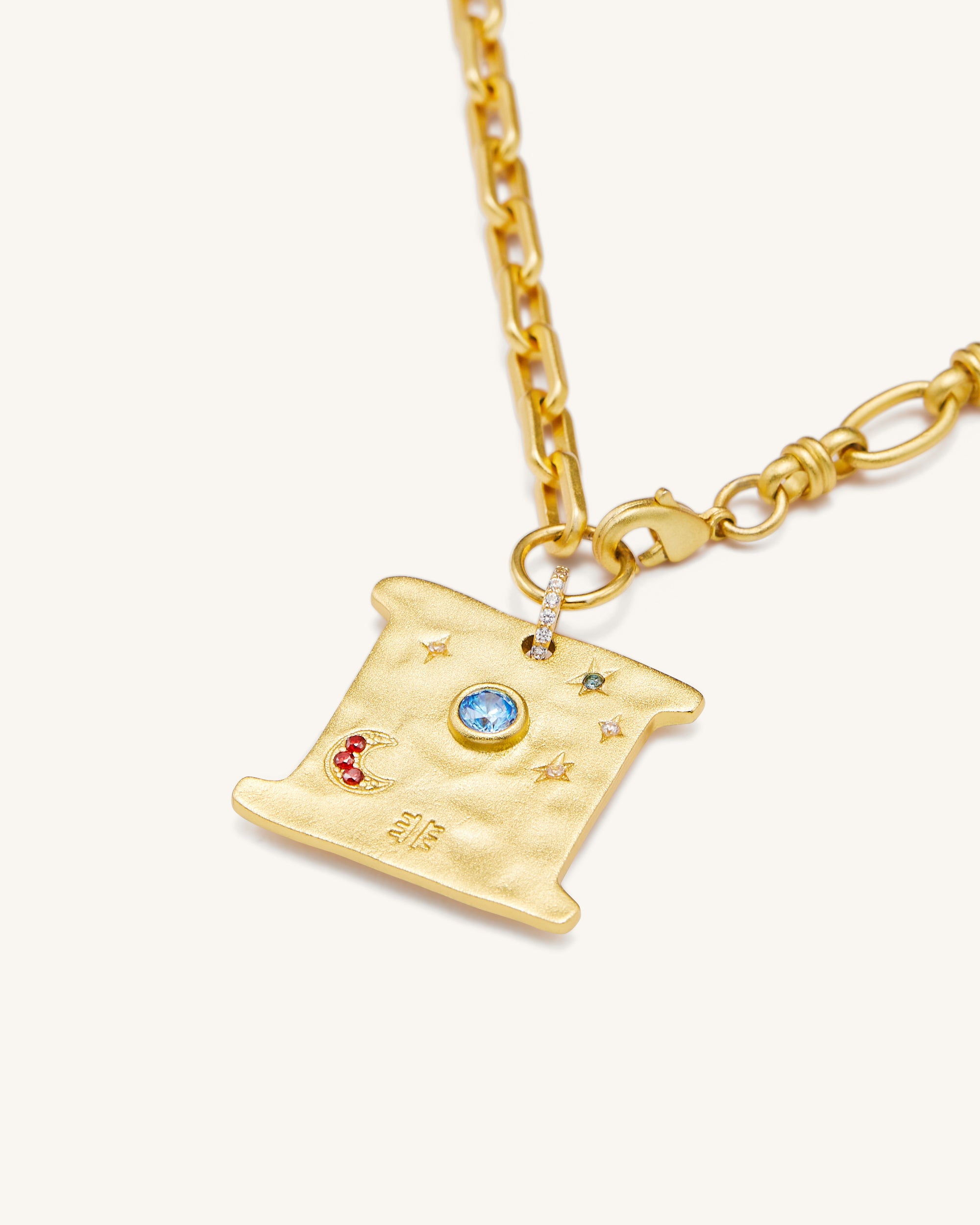 Gold plated deals square necklace