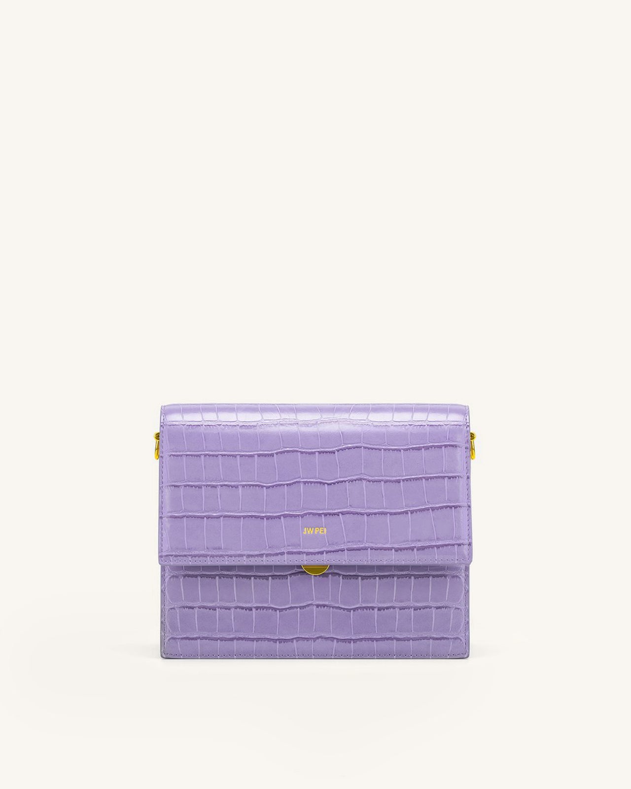 Mini Flap Crossbody - Purple Croc